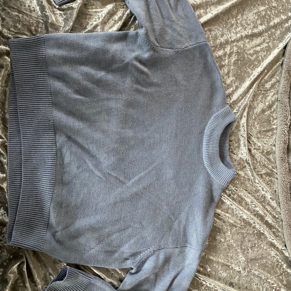 Blue knit sweater